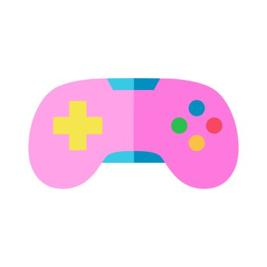 Düğmeleri olan izole edilmiş renkli joystick simgesi