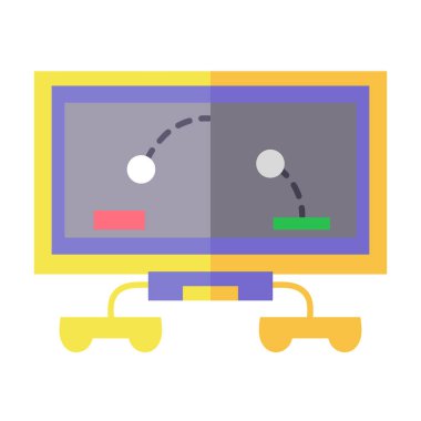 Kumanda kolu ve ekran ile izole edilmiş oyun salonu