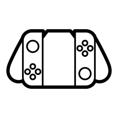 Düğmeleri olan izole edilmiş renkli joystick simgesi