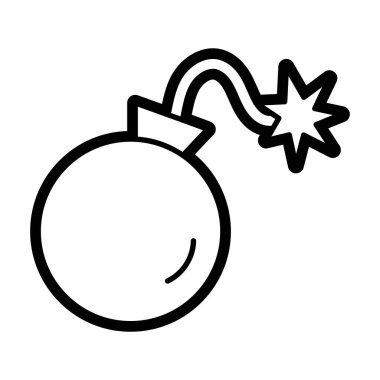 İzole edilmiş video oyunu bomba simgesi