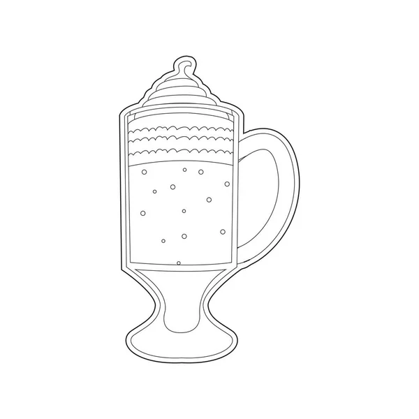 Μεμονωμένα κρύα τροπικά κοκτέιλ με μια στρώση καφέ — Διανυσματικό Αρχείο