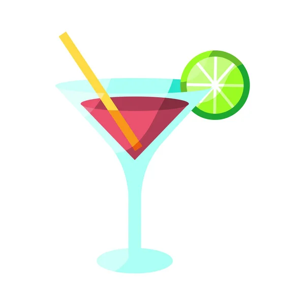 Isolierte tropische Cocktail-Ikone mit Zitrone — Stockvektor