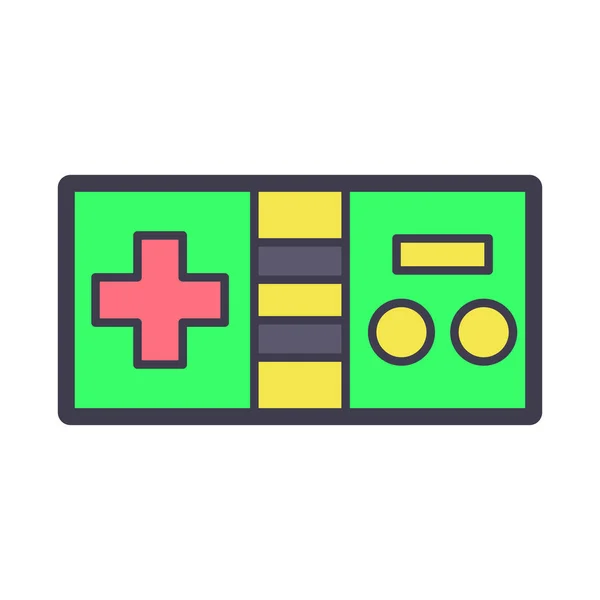Isolée icône de joystick de couleur avec des boutons — Image vectorielle