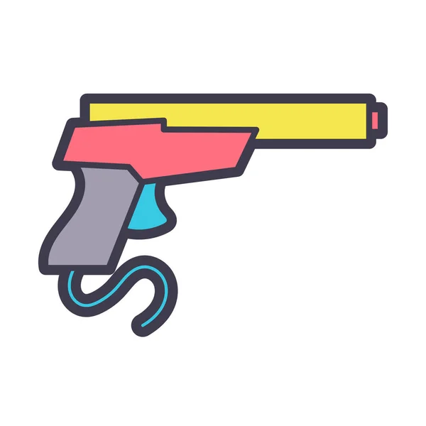 Isoalted video game gun icon — Stock Vector