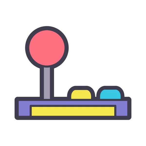 Pictograma joystick colorată izolată cu butoane — Vector de stoc