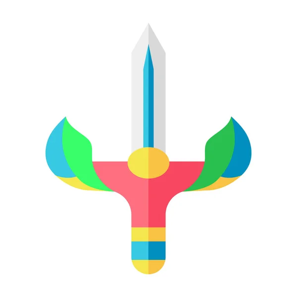 Isolated video game sword icon — Stock Vector