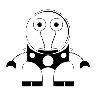 arka planda izole karikatür sevimli robot