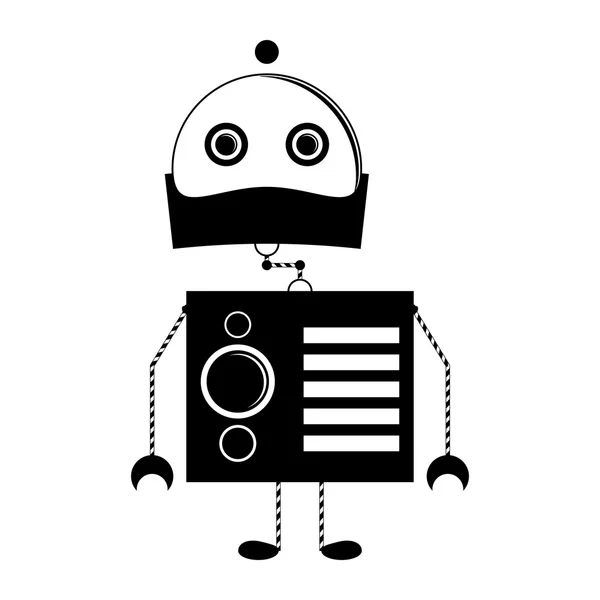 Robot lindo de dibujos animados aislado en el fondo — Vector de stock