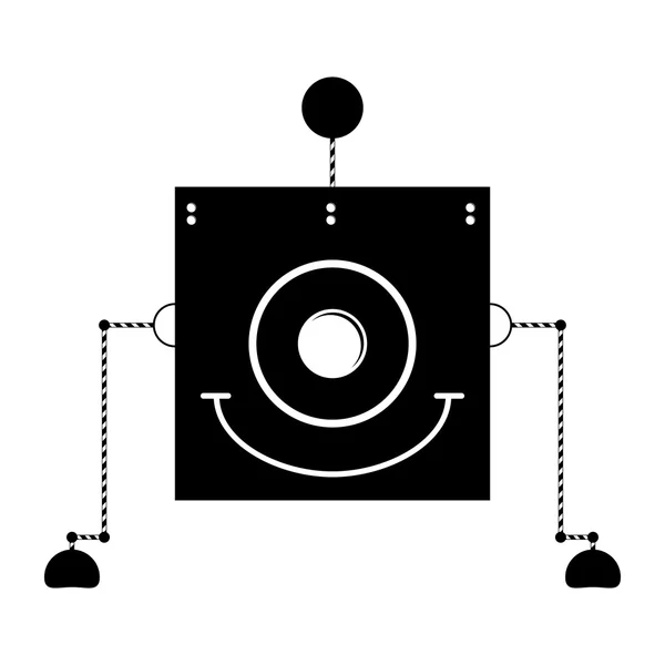 Robô bonito dos desenhos animados isolado no fundo —  Vetores de Stock