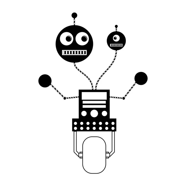 Cartoon söt robot isolerad på bakgrunden — Stock vektor