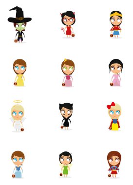 beyaz zemin üzerinde yüz ifadeleri ile meyve kümesi