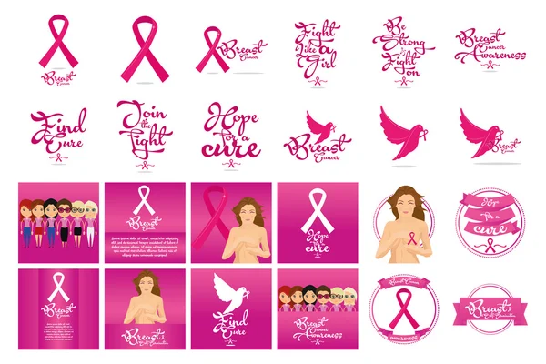 Breast cancer — Stock Vector