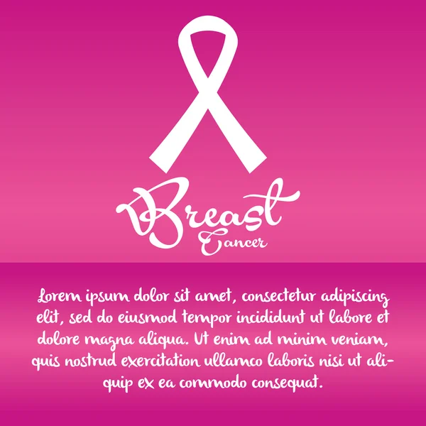 Breast cancer — Stock Vector