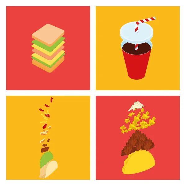 Comida rápida — Vector de stock