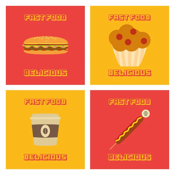 Fast food — Wektor stockowy