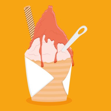  Dondurma illüstrasyon renk arka plan üzerinde izole