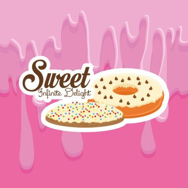 Vektör tatlı arka plan metin için yer ile