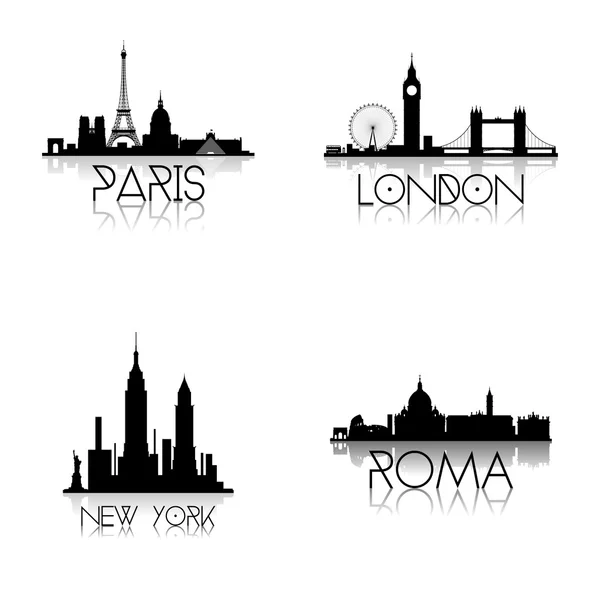 Famous places — Stock Vector