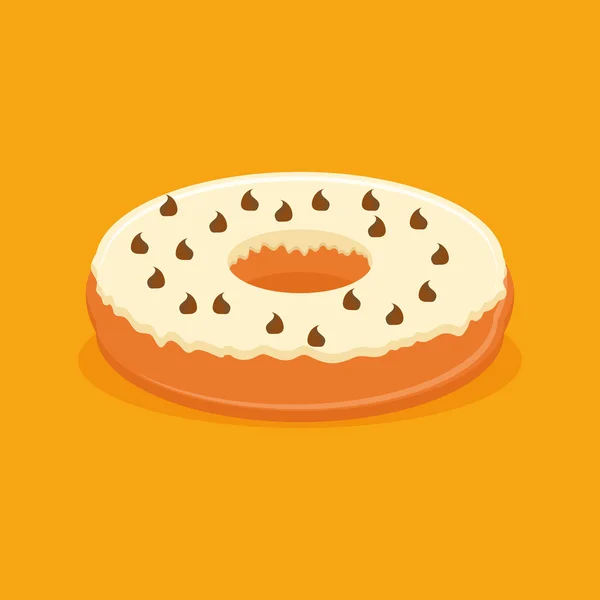 Donut Ilustración aislado en el fondo de color — Vector de stock