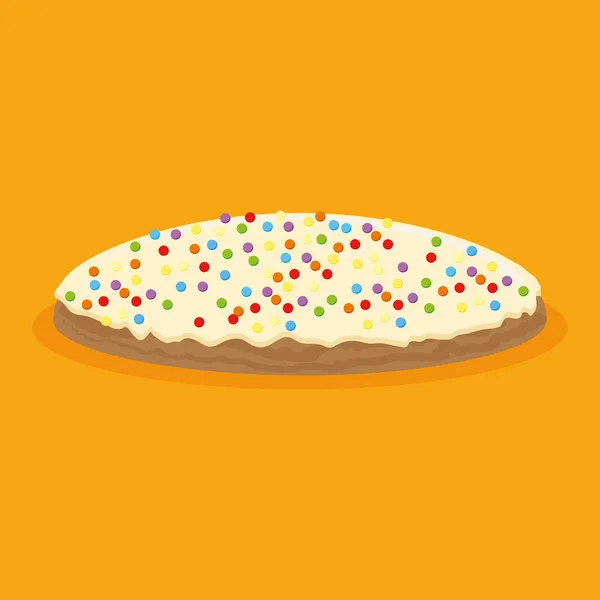 Cookie Illustration isoliert auf farbigem Hintergrund — Stockvektor