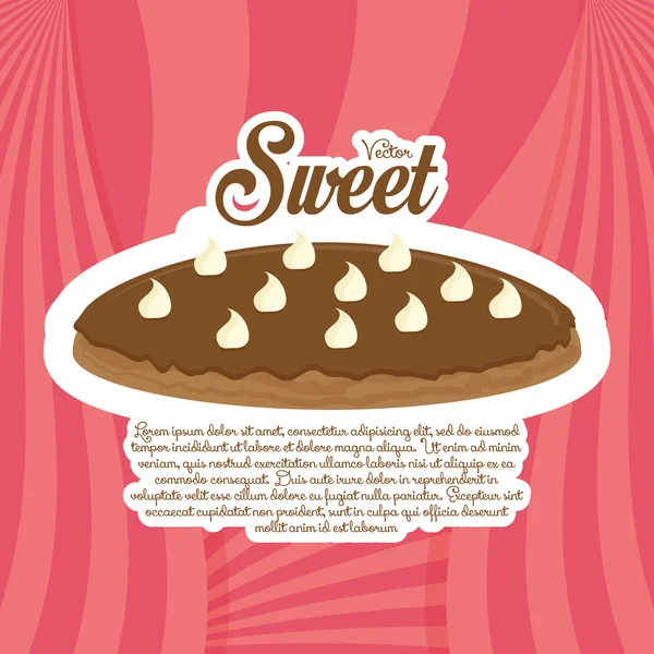 Cookie Illustration Isolé sur fond de couleur — Image vectorielle