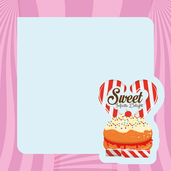 Vector Dessert achtergrond met ruimte voor tekst — Stockvector