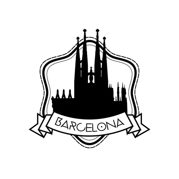 Famous places Sagrada Familia — Stockvector