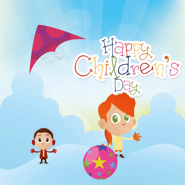 Szczęśliwy dzień dla dzieci — Wektor stockowy