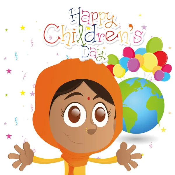 Feliz día de los niños — Vector de stock