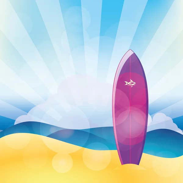 Planche de surf — Image vectorielle