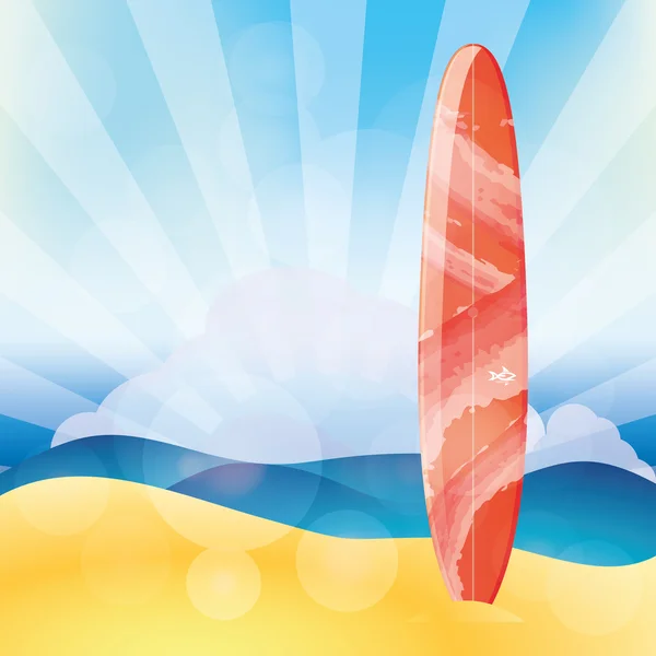 Planche de surf — Image vectorielle