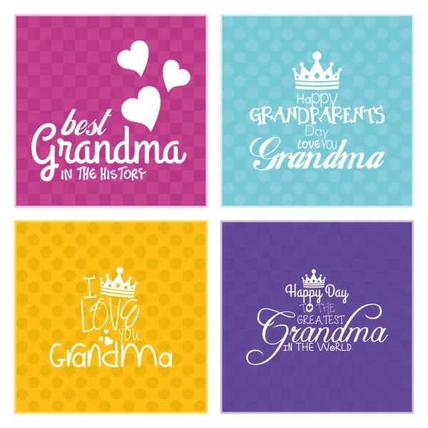 Happy grandparents' day — Stock Vector