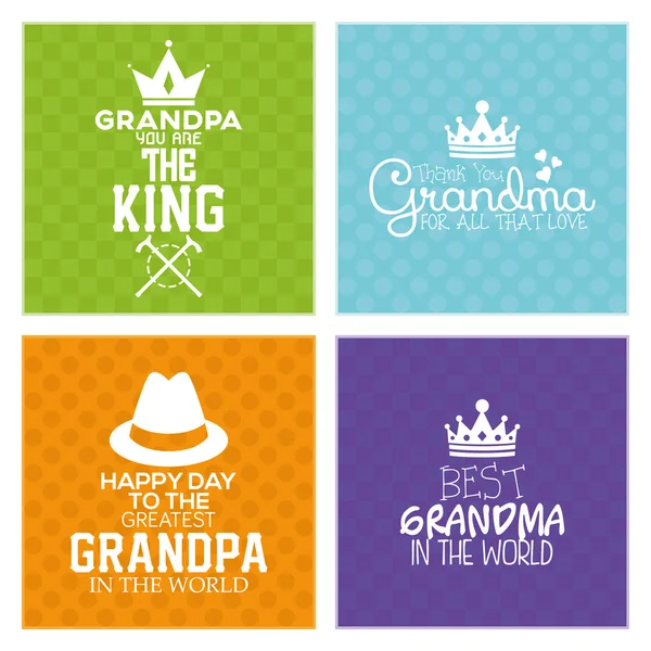 Happy grandparents' day — Stock Vector