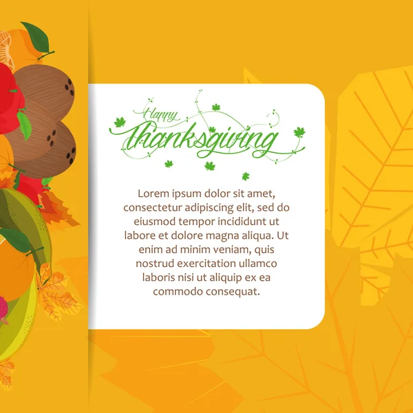 Joyeuse fête de Thanksgiving — Image vectorielle
