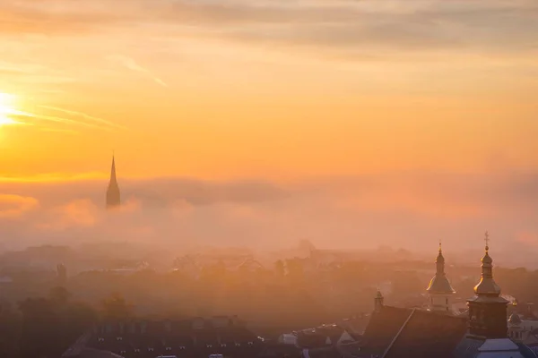 Stadtbild Von Graz Mit Herz Jesu Kirche Und Historischen Gebäuden — Stockfoto