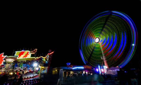 Graz Austria Octombrie 2019 Roata Ferris Mișcare Parcul Distracții Timp — Fotografie, imagine de stoc