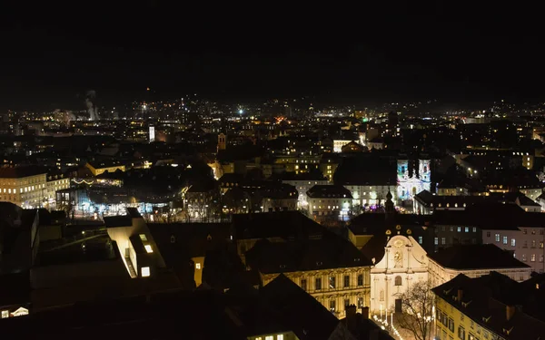 Cityscape Graz Com Igreja Mariahilfer Edifícios Históricos Graz Região Estíria — Fotografia de Stock