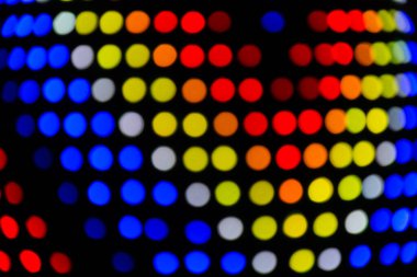 Renkli soyut bokeh arkaplanı. Geceleri kış süslemeleri..