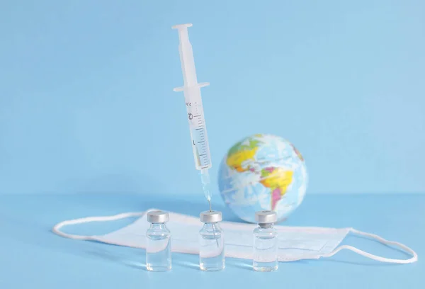 Foto Concettuale Vaccinazione Pandemica Mondiale Inizio Della Vaccinazione Massa Coronavirus — Foto Stock