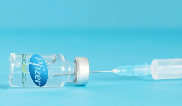 Graz Rakousko 2021 Celosvětové Pandemické Očkování Vakcínou Pfizer Biontech Covid — Stock fotografie