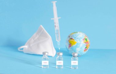 Graz, Avusturya-26.01.2021: Moderna aşısı ile dünya çapında salgın aşısı, koronavirüs için toplu aşının başlaması, dünya aşı fotoğrafı.