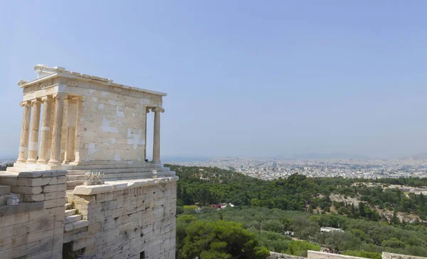 Propylaea Harabeleri Atina Akropolü Nün Girişi Olarak Hizmet Veren Anıtsal — Stok fotoğraf