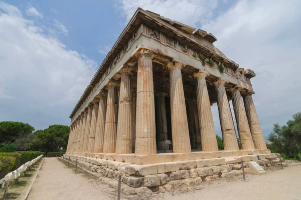 Yunanistan Agora Kentinin Kuzeybatısındaki Bir Dorik Yunan Tapınağı Olan Hephaestus — Stok fotoğraf