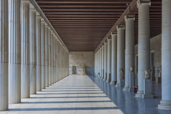 Athènes Grèce Juin 2017 Belles Arcades Colonnes Bâtiment Stoa Attalos — Photo