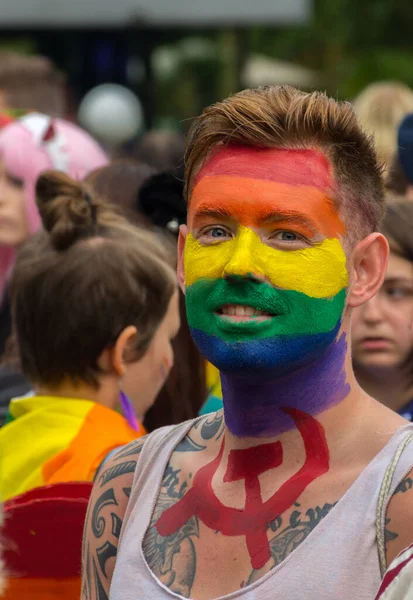 Graz Áustria Junho 2021 Feliz Pessoas Desfile Anual Gay — Fotografia de Stock