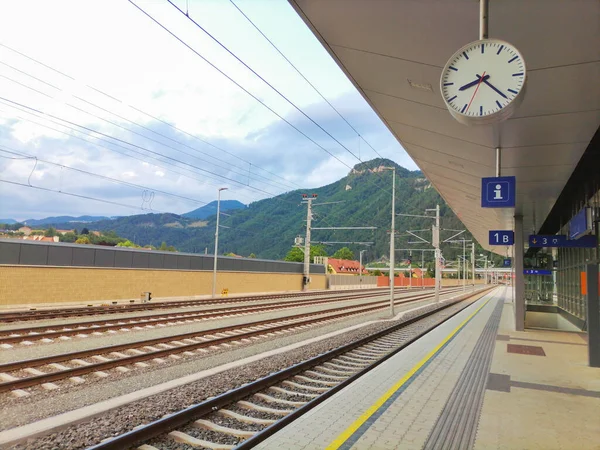 Kleiner Bahnhof Bezirk Graz Umgebung Steiermark Österreich — Stockfoto