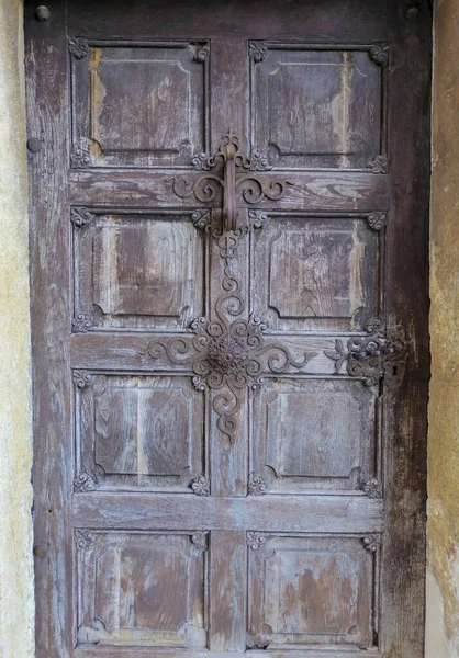 Старі Дерев Яні Двері Паломницької Церкви Марія Штрасенгель Готична Церква — стокове фото