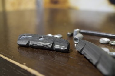 Bisiklet için yıpranmış fren balataları