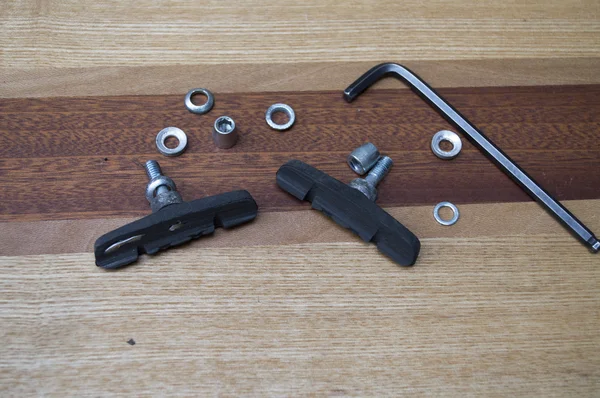 Bisiklet için yıpranmış fren balataları