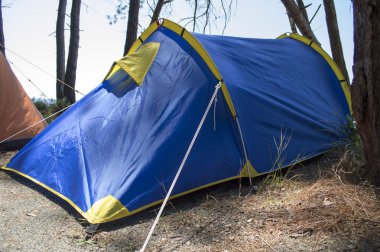 Close up of camping tent with arcs clipart